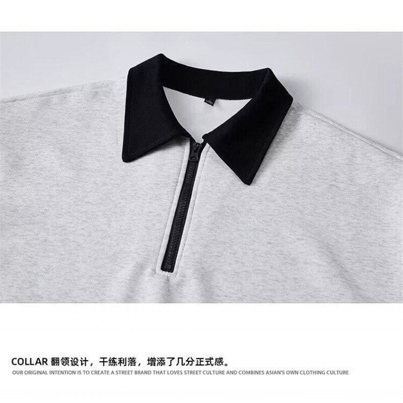 网络图现货夏季新款拉链假两件短袖男潮流T恤宽松RG31-P2-38,男装T恤,星座1005-4