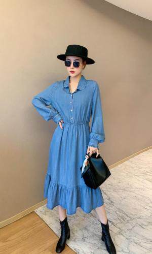 牛仔连衣裙，女装连衣裙，圣·雅姿