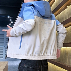 秋款夹克男帅气戴帽子的衣服男士拼色外套外穿韩版潮流HS217，男装夹克，星座509