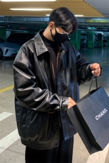 加绒皮衣D2183-TP130控价178冬季加绒皮夹克保暖复古外套男棉衣服，男装棉衣，电商A102-1