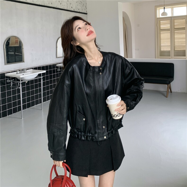 大货已出春季新款PU皮衣外套2199-P175-K245,女装皮衣,网红馆