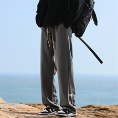 B225-海边-K2178-P63-X79--日系垂感宽松直筒裤--聚酯纤维，男装休闲裤，电商B225