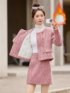 【现货bao款】2025冬装新款韩式淑女小香羽绒短裙套装90绒狐狸毛图片