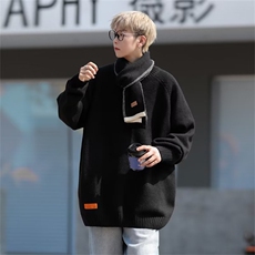 秋冬潮牌慵懒圆领毛衣男日系复古高级感百搭软糯针织衫M1605-P42，男装针织衫/毛衣，星座512-4