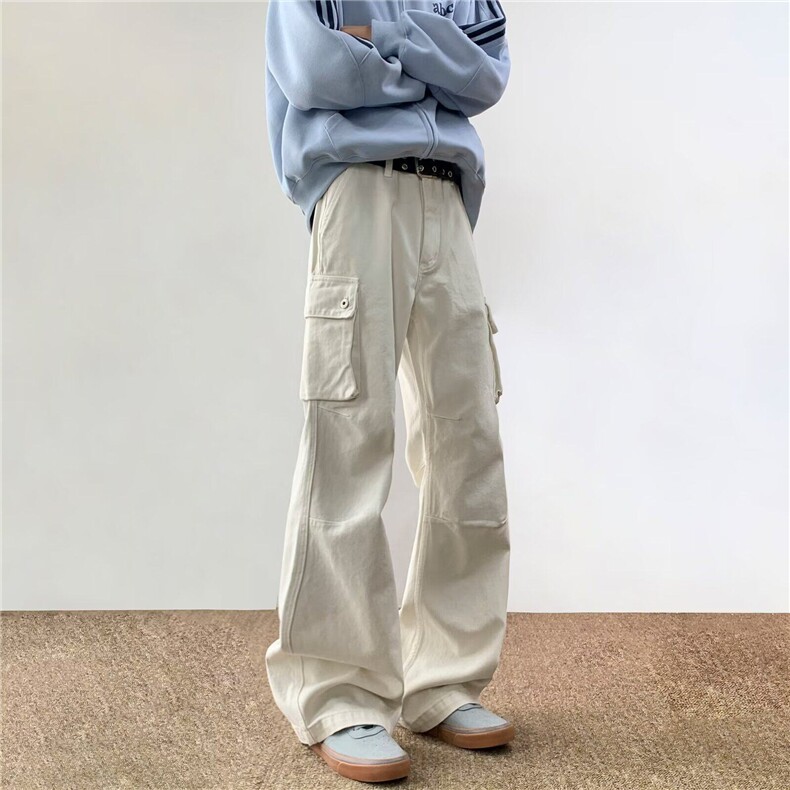 K863-特P5825春装水洗工作裤宽松直筒裤多口袋工装裤,男装休闲裤,电商B327