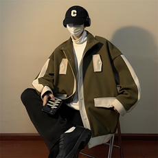 男士秋装新款工装夹克外套开衫口袋夹克衫青少年上衣JK07717-P78，男装夹克，星座308B-2