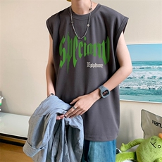 B239-1227-P23夏季男装背心/马甲/坎肩创意字母印花无袖T恤，男装背心/马甲，星座514-2(原B239)