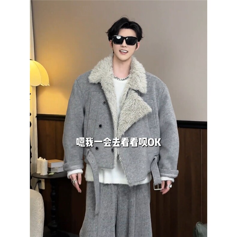 现货美式座山雕毛领加绒加厚棉服夹克男M286/P135,男装夹克,星座205-3
