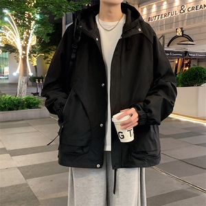 冲锋衣外套男士春秋季新款宽松连帽休闲工装夹克潮流JK217--P78图片