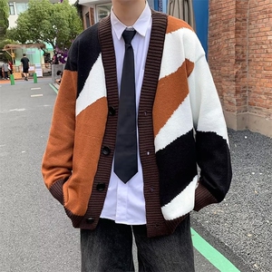 美式圆领毛衣男慵懒风休闲针织衫 X7028 P48图片