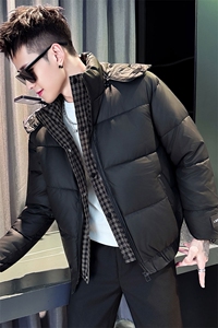 MY8676-P138控178男夹两件连帽棉袄外套冬季新款加厚保暖面包服潮图片