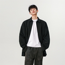 衬衫男秋季长袖翻领休闲衬衣韩系宽松百搭外套812-CY555-特P58，男装衬衫，星座812