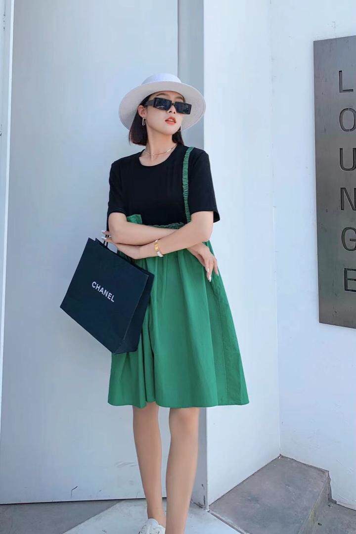 拼接连衣裙，女装连衣裙，雪蘭桐(6F)