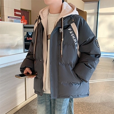 冬季宽松/假两件休闲外套潮加厚棉衣XZ102B-1M8007-P125，男装棉衣，星座102B-1