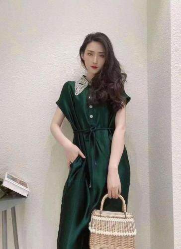 醋酸连衣裙，女装连衣裙，恋语随风