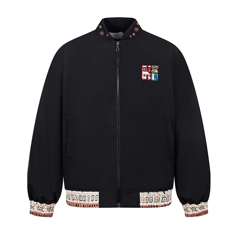 得物二开美式复古民族风贴布绣拼接飞行夹克宽松外套JK1262-P70，男装民族服装，星座1103-3