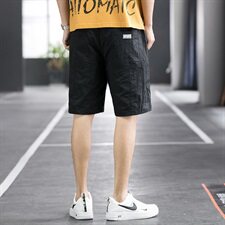 冰丝短裤男ins超火宽松休闲5分中裤夏季薄款潮流五分裤子Z106-P30，男装休闲裤，星座509