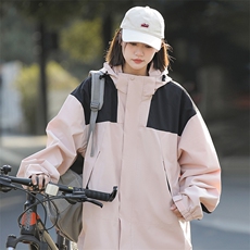 2025秋季户外三防冲锋衣夹克男女同款连帽防风登山外套23657-P30，男装夹克，星座1402-2