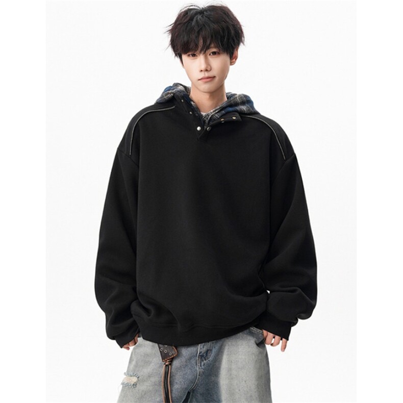 美式休闲立领卫衣男秋季新款设计休闲宽松运动套头衫WYY01，男装卫衣，星座1116A（原606A-3）