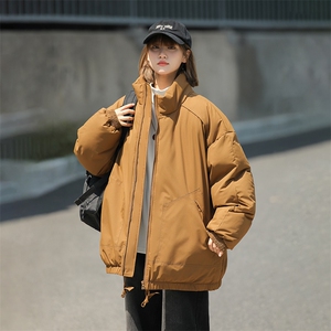 现货冬季美式休闲加厚雪山外套夹克立领纯色三防户外工装棉服图片