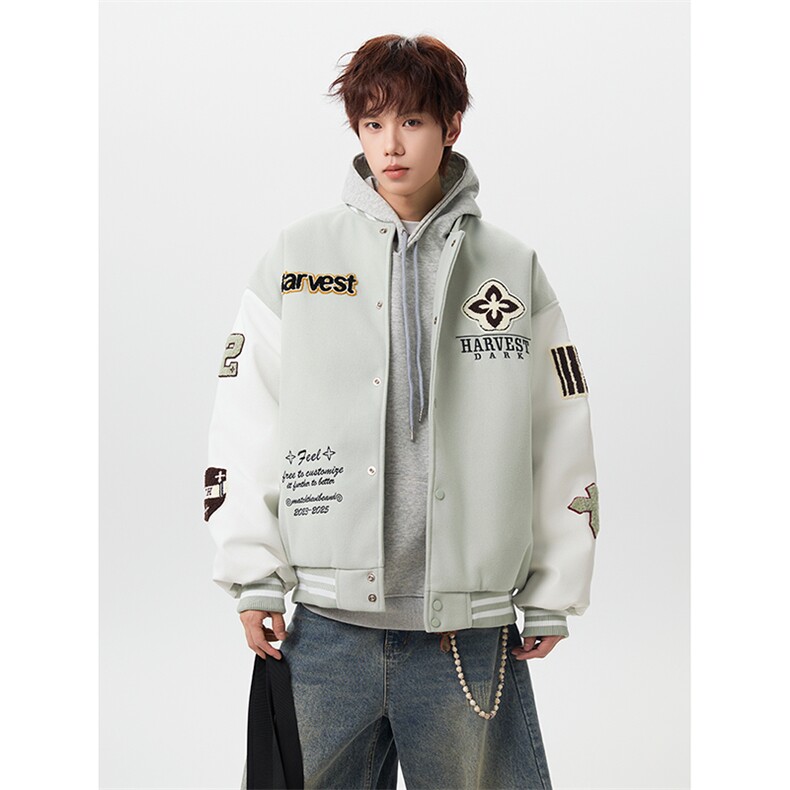 JKDD009-常规特P68加棉特P80潮牌毛巾绣夹棉棒球服外套夹克棉衣,男装夹克,星座712A-1