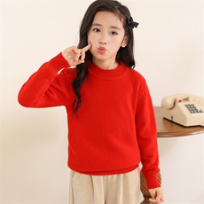 儿童时尚百搭通勤简约加厚半高领羊毛衫，童装儿童羊毛衫，博飞羊绒