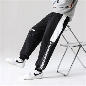 7XL-M休闲运动卫裤男2023春季新款拼色长裤休闲裤学生加肥加大码图片