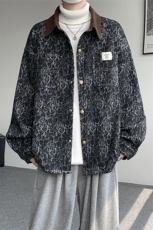 现货JK1165-特P65撞色秋冬美式宽松上衣休闲夹克大码外套，男装夹克，电商A059
