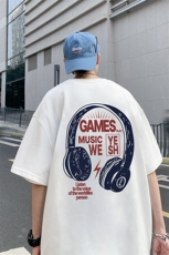 量大优可提供视频2024夏新美式短袖T恤HD019-1-T24224-P18，男装T恤，电商019-1