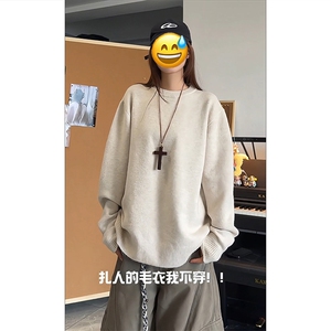 街头时尚舒适潮搭毛衣复古经典情侣百花绒上衣HY872TP35无差价图片