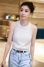 气质女神~贾某雯同款七针双股纯山女背心双股加厚吊带，女装背心吊带，君贝羊绒