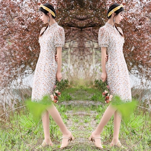 2022年夏季气质优雅改良旗袍裙图片