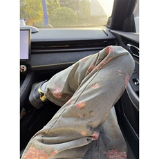 牡丹提花牛仔裤男春秋小众水洗休闲裤子cleanfit直筒微喇裤NY745，男装牛仔裤，星座1116A（原606A-3）
