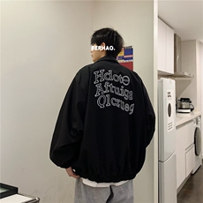 夹克男韩版潮流字母印花百搭帅气2023秋冬季新款ins外套W5115-P55，男装夹克，星座412-3