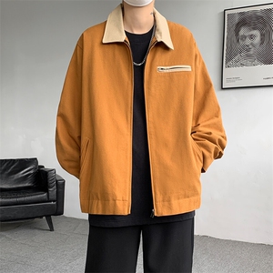 8XL-M春季水洗帆布短款夹克男生vintage美式复古工装外套JK003P98图片