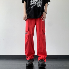 B221美式ins街头hiphop宽松休闲多口袋工装裤子LK23120-P65控88，男装休闲裤，电商B221