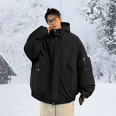 棉服男冬季新款港风宽松连帽棉衣MF9006-P90，男装棉衣，星座214-3
