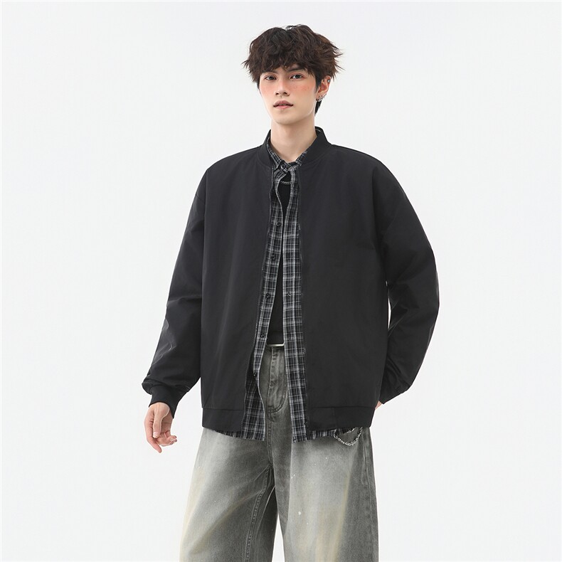 美式高阶秋季棒球服飞行员夹克休闲痞帅百搭情侣外套 J54667 TP35图片