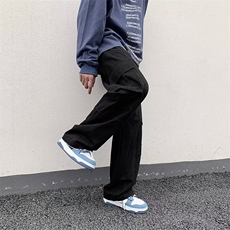 工装裤男春秋宽松复古直筒休闲裤高街潮牌阔腿长裤子5211-p42，男装工装外套，星座1008