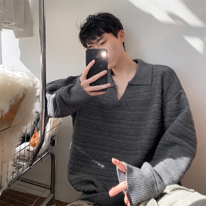 毛衣男秋冬新款港风宽松针织毛衫MYA8-P58图片