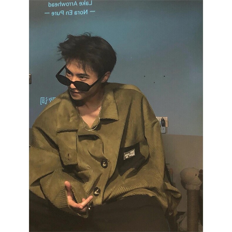 美式复古灯芯绒工装外套宽松休闲夹克上衣 JK8803 特P65图片