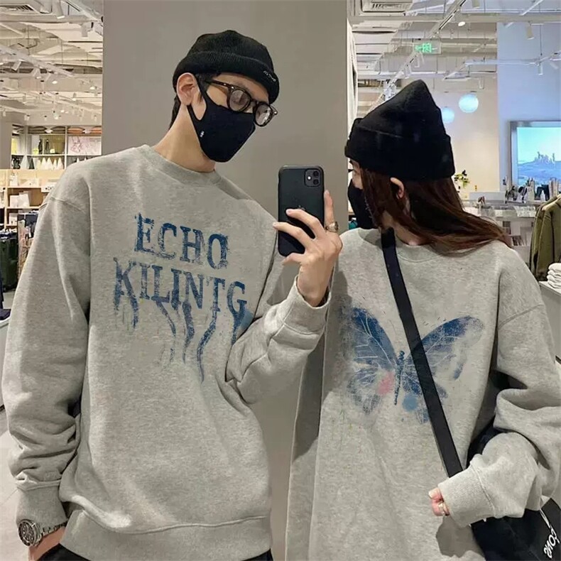 中性圆领长袖卫衣B318B-BB12-P45，女装卫衣/绒衫，电商B318B