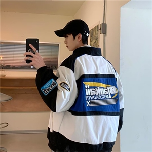 秋季潮牌炸街机车夹克棒球服2022美式复古赛车服外套男 W3681-P72图片