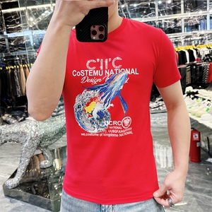 新款品质高端精品欧货夏季男T恤短袖潮流抖音A227B-A-737-P48图片