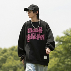 2024春季新款cityboy大码圆领印花卫衣M-5XHW22327-特P35，男装卫衣，电商A022