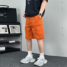 速干斜拉链口袋五分裤男工装短裤DS-A329-K958-P48，男装牛仔裤，电商A329