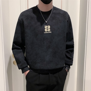WY2767常规p5888 P68 98 店主风无头风冬季加绒卫衣男图片