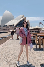 2021新款连帽个性风衣外套时尚潮流舒适简约，女装风衣，艾艾淮淮