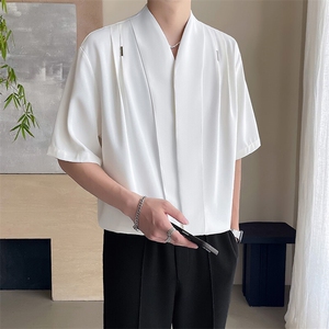 轻熟风~夏季新款薄款冰丝垂感中袖衬衫 C320/P65图片