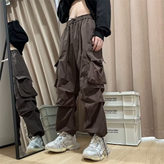 工装裤男高街痞帅冲锋裤子多口袋降落伞休闲长裤AK2755-P38，男装休闲裤，星座1001-1